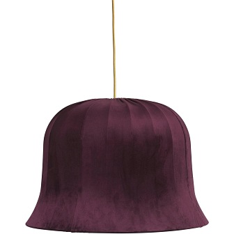 Lampa wisząca abażurowa Bella aksamit śliwkowy